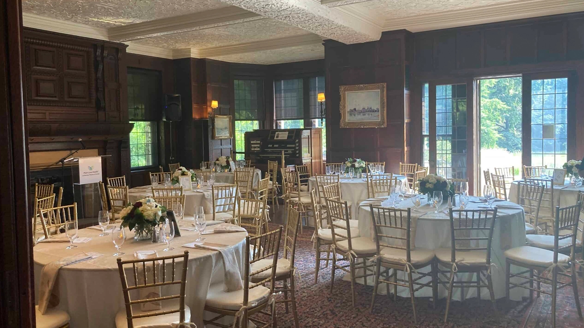 Photo by Samantha Nestory
 - Inside the Main House at Stoneleigh set up for an event. 
