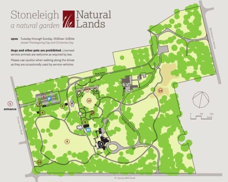 map of Stoneleigh: a natural garden