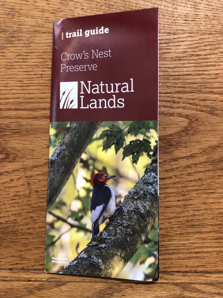 The Crow's Nest Preserve trail guide.