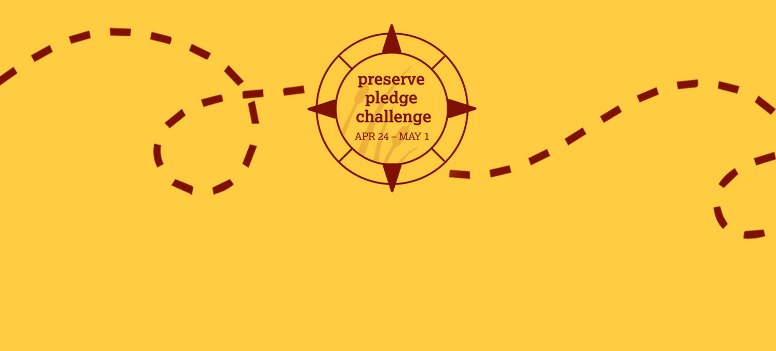 Preserve Pledge Challenge Logo on yellow