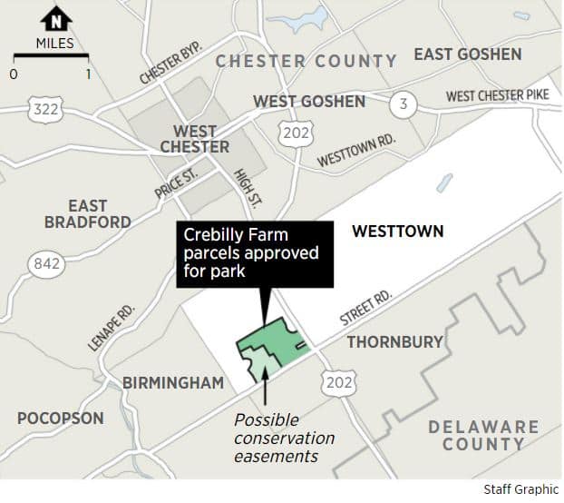 location map of Crebilly Farm