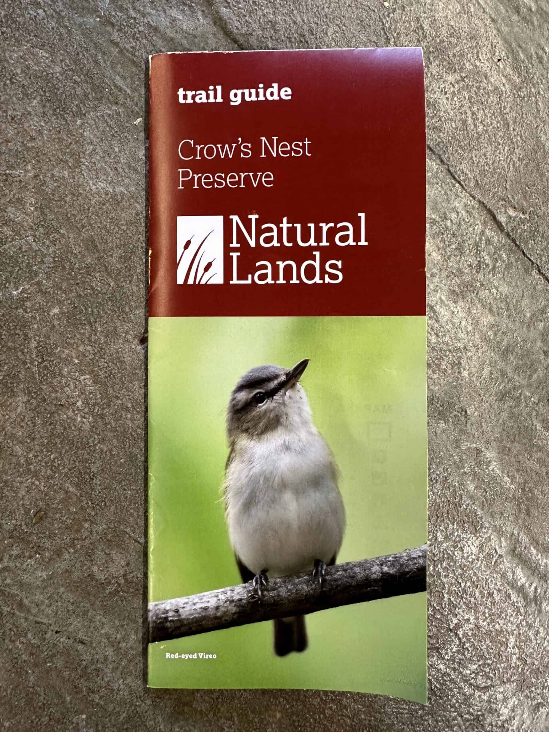 Front cover of Crow's Nest Preserve trail guide