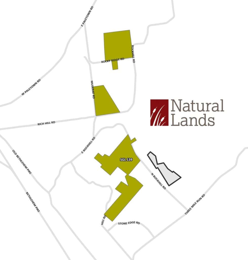 Map depiction of the Handschin property