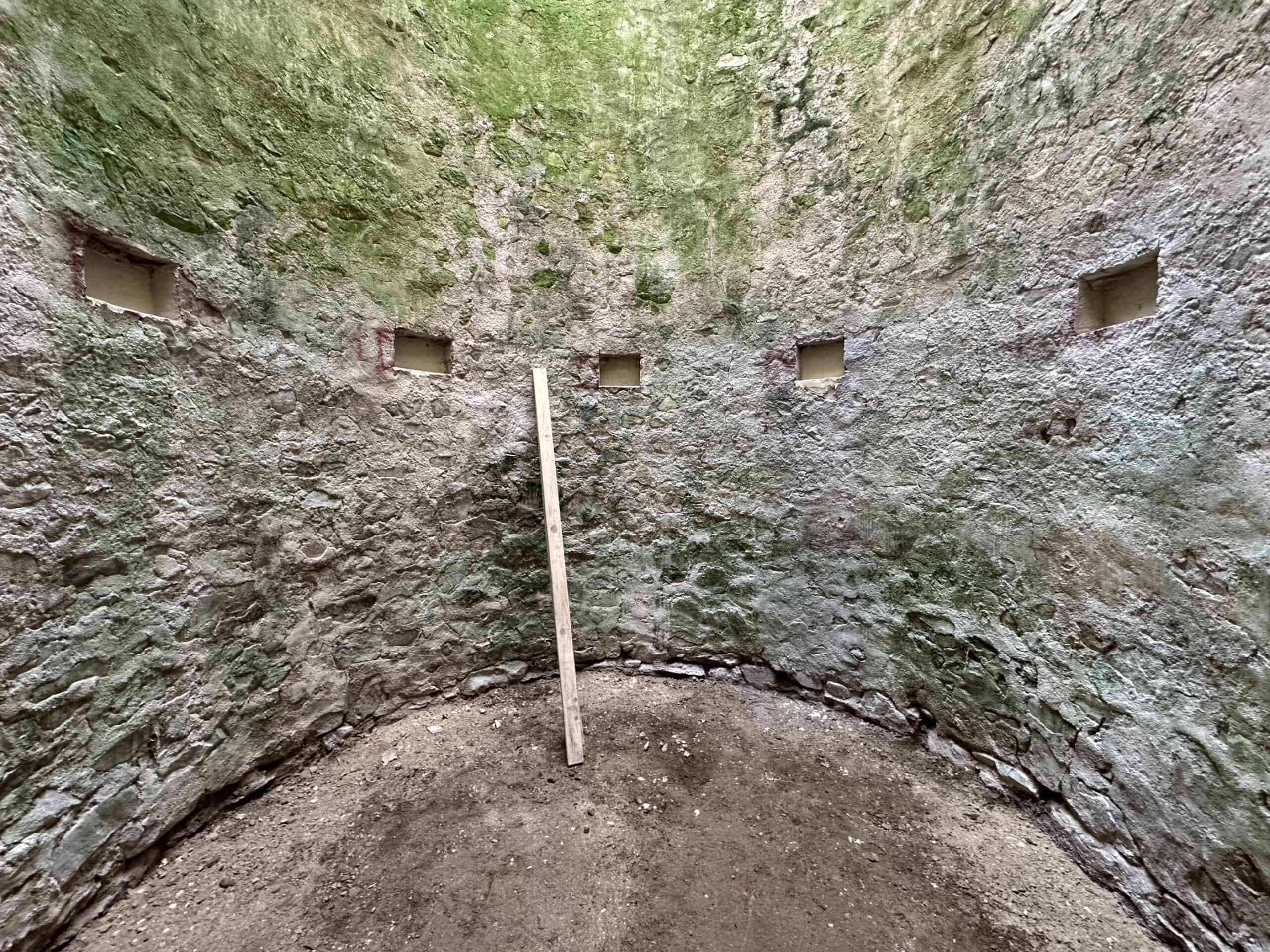 Inside of a stone agricultural silo